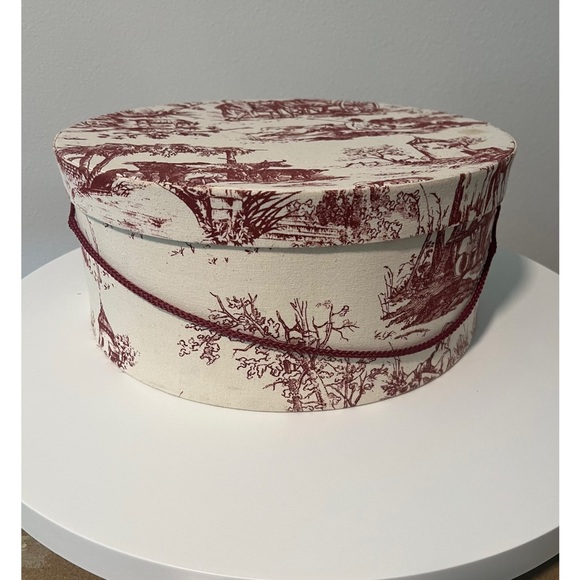 Vintage Martha Barclay Handsewn Reproduction Nesting Bandboxes set 3; S,M,L Pink - Picture 5 of 17